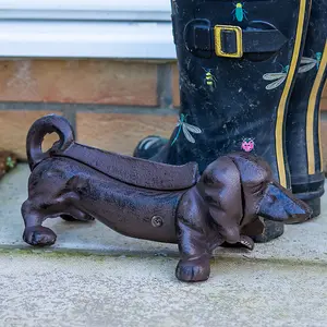 Woodside Cast Iron Sausage Dog Boot Scraper