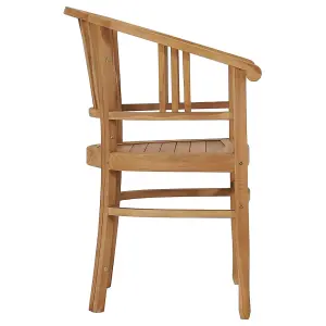 Berkfield Garden Chairs 2 pcs Solid Teak Wood