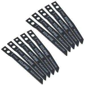 Eclipse Metal Wood Plastic Jigsaw Blades Fine Straight Cut 1.8mm Spacing 10pc