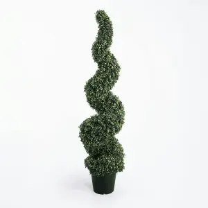 Blooming Artificial - 150cm / 5ft Artificial Boxwood Spiral (Pair) Topiary