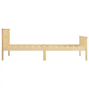 Berkfield Bed Frame Solid Wood Pine 100x200 cm