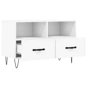 Berkfield TV Cabinet White 80x36x50 cm Engineered Wood