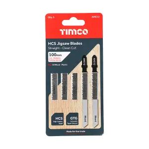 TIMCO Jigsaw Blades Wood Cutting HCS Blades - T101B