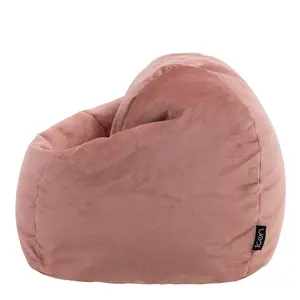 icon Kids Aurora Velvet Bean Bag Chair Dusk Pink Childrens Bean Bags