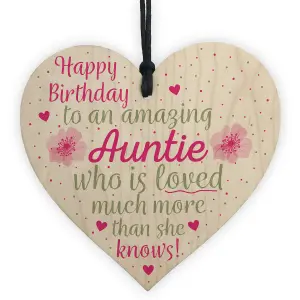 Red Ocean Birthday Gifts For Auntie Thank You Wooden Heart Plaque Shabby Chic Sign Plaque Gifts For Her Keepsake