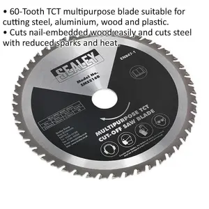 Versatile 216mm Cut-Off Circular Saw Blade for Steel, Wood, and Plastic Cutting