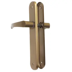 Modern Gold Interior Door Handle Set with Sleek Lever Design and Backplate, Ideal for Bedroom and Bathroom Doors, Durable