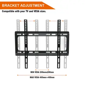 SunDaze 26"-65" Fixed TV Wall Bracket For LED LCD Plasma & Curved Screens