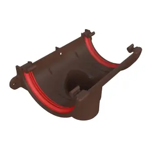 Brown Round Gutter Running Outlet, Freeflow 112mm Rain Water Systems