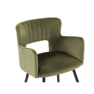 Kirssy Upholstered Dining Chair Olive Green