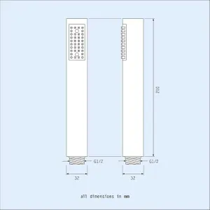 Nes Home Flora 3 Dial 3 Way Round - Slim Shower Head, Handset & Body Jets Set