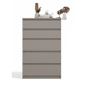 Tonya 5 Drawer 70cm Chest of Drawers Grey