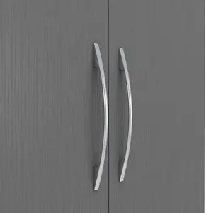 Nevada 2 Door 1 Drawer Wardrobe in 3D Effect Grey