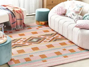 Wool Area Rug 140 x 200 cm Multicolour YOMRA