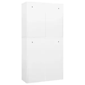 Berkfield Office Cabinet White 90x40x180 cm Steel