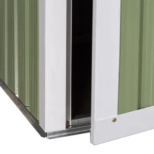 Outsunny Outdoor Storage Shed Steel Garden Shed w/ Lockable Door Light Green