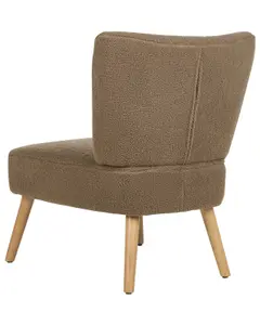 Beliani Retro Armchair VAASA Boucle Brown