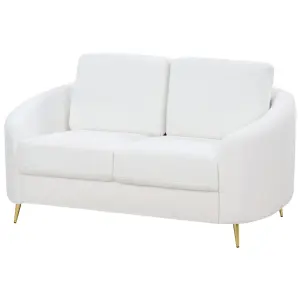 2 Seater Boucle Sofa White TROSA