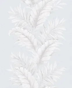 Galerie Palazzo Silver Grey Fern Embossed Wallpaper