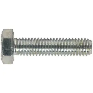 50 Pack M6 x 25mm Zinc-Plated Setscrews - Grade 8.8 Fully Threaded DIN 933