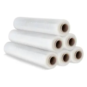 12 Rolls Of Clear 400mm Standard Core Tear Resistant Pallet Shrink Wrap Rolls