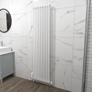 Nes Home 1800 X 470 mm Double Column White Traditional Radiator