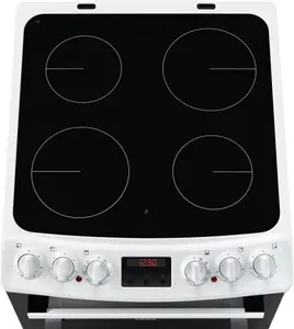 Zanussi ZCV46250WA 55cm Double Oven Electric Cooker With Ceramic Hob