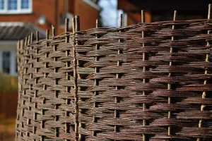 Willow Hurdle Fence Panel Bunch Weave Coppiced Handwoven 6ft x 3ft