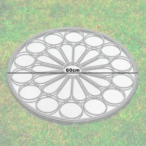 Woodside Ryton Medium Decorative Round Outdoor Garden Mirror