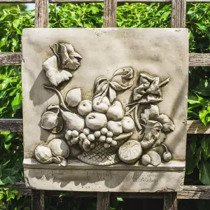 Stone Cast Fruit design Wall Plaque