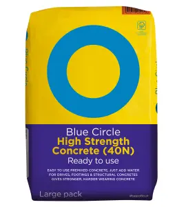 Blue Circle High strength Concrete, 20kg Bag - Ready mixed