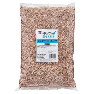 Happy Beaks No Mess Sunflower Hearts Seed Wild Bird Food High Energy and Oil Content Premium Feed Mix (28kg)