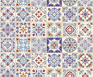 Bobbi Beck eco-friendly portuguese tile wallpaper