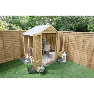 4Life 6x4 Pressure Treated Double Door Apex Summerhouse  No