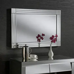 Rigoberto Glass Flat Wall Mirror 120cm H x 80cm W