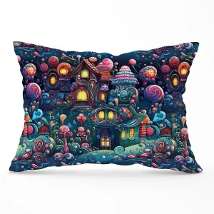 Whimsical Gingerbread House Pattern Cushions 33cm x 48cm