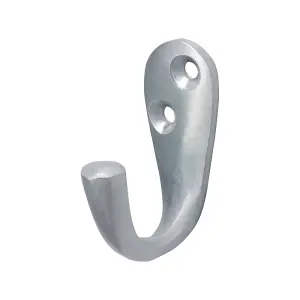 Timco - Single Robe Hook - Satin Chrome (Size 44 x 18mm - 1 Each)