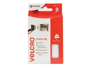 VELCRO Brand VELCRO Brand Stick On Tape 20mm x 1m White