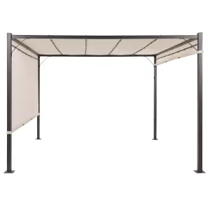 Pergola With LED Lights Beige PARGA