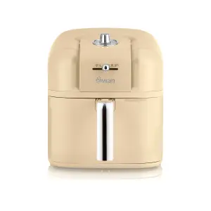 Swan 6L Retro Manual Air Fryer Cream