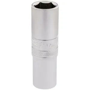 Draper 6 Point Metric Deep Socket, 1/2" Sq. Dr., 17mm 16649