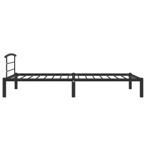 Berkfield Bed Frame Black Metal 90x200 cm