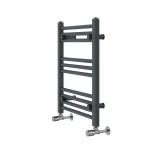 Rinse Modern Bathroom Heated Towel Rail Ladder Radiator 600x500mm Straight for Bathroom Kitchen Anthracite