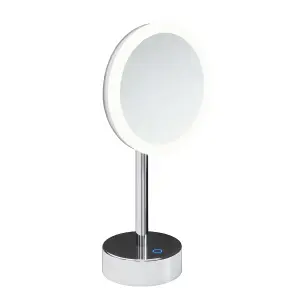 Cosmic Free-Standing Magnifying Mirror With Adjustable Led Light Chrome Essentials (LED)(X5)(3W 5V/1A) USB