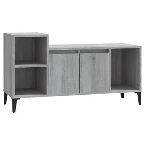 Berkfield TV Cabinet Grey Sonoma 100x35x55 cm Engineered Wood