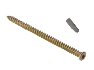 ForgeFix 10CFS52 Concrete Frame Screw TORX Compatible High-Low Thread ZYP 7.5 x 52mm Bag 10 FORCFS52G