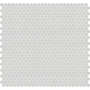 Plain White Frosted Matt Glass effect Plain Glass Mosaic tile sheet, (L)300mm (W)300mm