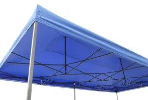 All Seasons Gazebos 3x4.5 Fully Waterproof Pop up Gazebo With Accessories Royal Blue