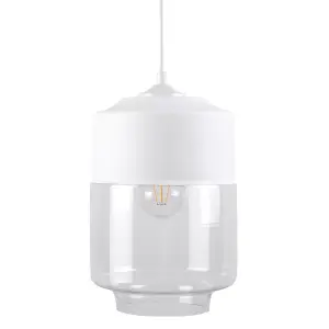 Glass Pendant Lamp White JURUA