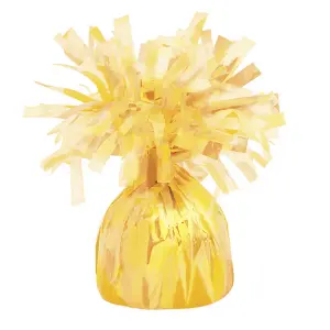 Unique Party Foil Tels Balloon Weights (Pack Of 6) Yellow (One Size)